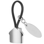 M 2060 N - LLAVERO CASA CON PLACA (NEGRO / HULE / METAL)