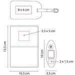 SET DE VIAJE DAEGU NEGRO 62000 (PLÁSTICO BÁSCULA - CURPIEL PORTA PASAPORTE E IDENTIFICADOR DE MALETAS) - Imagen 7