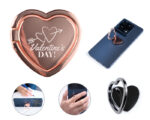 ANILLO CON SOPORTE PARA CELULAR EN FORMA DE CORAZÓN LOVER A3087 ORO ROSA (ALEACIÓN DE ZINC - A3087.42 -  ARTICULOS PROMOCIONALES) - Imagen 2