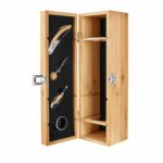 SET PARA VINOS VERDOT BEIGE BAR 018 BE (BAMBÚ - METAL)