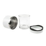 BAR 039 B - VASO WHISKERO BASILE BLANCO (BLANCO - ACERO INOXIDABLE - VIDRIO - RUBBER) - Imagen 3