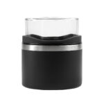 BAR 039 N - VASO WHISKERO BASILE NEGRO (NEGRO - ACERO INOXIDABLE - VIDRIO - RUBBER)