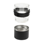 BAR 039 N - VASO WHISKERO BASILE NEGRO (NEGRO - ACERO INOXIDABLE - VIDRIO - RUBBER) - Imagen 2