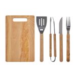 SET DE BBQ MOLT GRIS BBQ 018 G (ACERO INOXIDABLE Y MADERA UTENSILIOS - POLIÉSTER ESTUCHE) - Imagen 4