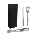 BBQ 020 N - SET DE BBQ SEJO (NEGRO - ACERO INOXIDABLE UTENSILIOS.)