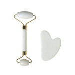 DAM 052 B - SET MASAJEADOR HELENA (BLANCO - PIEDRA JADE - METAL) - Imagen 3