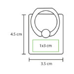 ANILLO METÁLICO PORTA CELULAR DORADO EX-062GD ( EX-062 - EX062 -  ) - Imagen 2