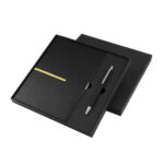 HL 9063 N - SET DE LIBRETA ZLATNA NEGRO (NEGRO - CARTON CAJA - CURPIEL Y PAPEL LIBRETA - ALUMINIO BOLIGRAFO)