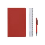 SET DE LIBRETA NODI ROJO HL 9085 R (CURPIEL LIBRETA - PLÁSTICO BOLÍGRAFO - PVC BOLSA)