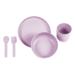 SET DE 5 PIEZAS NANGIS LILA HM-160M ( HM-160 - HM160 - CONTENEDORES DE ALIMENTOS )