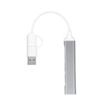 HUB 013 S - CONCENTRADOR DE PUERTOS HALT (PLATA - ALUMINIO - PLASTICO)