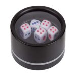 CUBILETE CON DESTAPADOR NEGRO JM 022 N (PLÁSTICO - METAL)