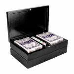 SET DE JUEGO HOFUF NEGRO JM 075 N (MADERA ESTUCHE - PLÁSTICO FICHAS Y DADOS)