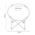 SILLA RUNDA AZUL KTC 034 A (POLIÉSTER SILLA - ACERO ESTRUCTURA) - Imagen 4