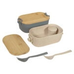 KTC 607 BE - LONCHERA MAKAN BEIGE (BEIGE - PLASTICO - BAMBU) - Imagen 5