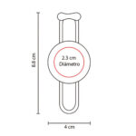 LLAVERO PÉNDULO ROJO M 1060 R (PLÁSTICO) - Imagen 2