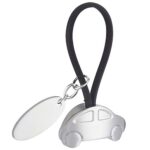 LLAVERO AUTO CON PLACA NEGRO M 2080 N (HULE - METAL)