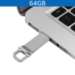 MEMORIA USB CANDADO 64GB (USB426-U) PLATA - Imagen 2