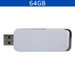 MEMORIA USB CLIC 64GB (USB419-BL-U) BLANCO - Imagen 2