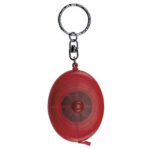 LLAVERO FLEXÓMETRO OVALADO ROJO TRASLUCIDO PRO 008 RT (PLÁSTICO)