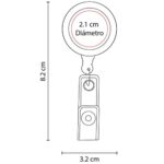 PORTAGAFETE RETRÁCTIL NARANJA PRO 027 O (PLÁSTICO) - Imagen 2