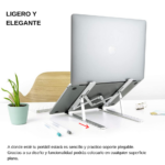 SOPORTE PLEGABLE DE ALUMINIO LAPTOP-TABLETA (TEC161-U) PLATA - Imagen 3