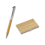 SET DE PLUMA Y TARJETERO DARAYA BAMBÚ ST-032C ( ST-032 - ST032 - BOLÍGRAFOS )
