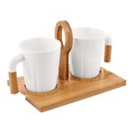 SET DE TAZAS IWAO BLANCO TAZ 029 B (CERÁMICA - BAMBÚ) - Imagen 7