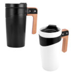 TAZA MARIELLA BLANCO TAZ 047 B (CERÁMICA - ACERO INOXIDABLE - MADERA) - Imagen 3