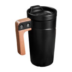 TAZA MARIELLA NEGRO TAZ 047 N (CERÁMICA - ACERO INOXIDABLE - MADERA)