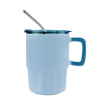 TAZ 067 A - TAZA CORALINE AZUL (AZUL - CERAMICA - PLASTICO - ACERO INOXIDABLE) - Imagen 5