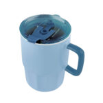 TAZ 067 A - TAZA CORALINE AZUL (AZUL - CERAMICA - PLASTICO - ACERO INOXIDABLE) - Imagen 2