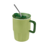 TAZ 067 V - TAZA CORALINE VERDE (VERDE - CERAMICA - PLASTICO - ACERO INOXIDABLE)