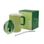 TAZ 067 V - TAZA CORALINE VERDE (VERDE - CERAMICA - PLASTICO - ACERO INOXIDABLE) - Imagen 2