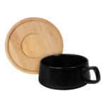 TAZ 070 N - TAZA WUHAN NEGRO (NEGRO - CERAMICA - BAMBU) - Imagen 3