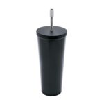 TERMO METÁLICO CON POPOTE NEGRO TMPS 149 N (ACERO INOXIDABLE - PLÁSTICO - SILICÓN)