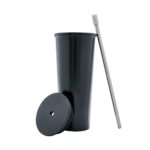 TERMO METÁLICO CON POPOTE NEGRO TMPS 149 N (ACERO INOXIDABLE - PLÁSTICO - SILICÓN) - Imagen 3