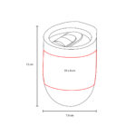 TERMO PARA SUBLIMAR BLANCO TMPS 163 B (ACERO INOXIDABLE - PLÁSTICO) - Imagen 6