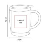 TAZA TÉRMICA BURGOS NEGRO TMPS 26 N (PLÁSTICO - ACERO INOXIDABLE) - Imagen 2