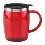 TAZA TÉRMICA BURGOS ROJO TMPS 26 R (PLÁSTICO - ACERO INOXIDABLE)