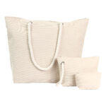 SET DE BOLSAS PRATS BEIGE TX-259BE ( TX-259 - TX259 - BOLSAS DE PLAYA )