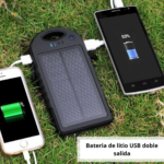 POWER BANK CARGA SOLAR Y LUZ LED (TEC049-U) NEGRO - Imagen 5