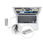 HUB MULTIPUERTO PARA ESCRITORIO - USB (TEC113-U) PLATA - Imagen 3