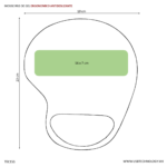 MOUSE PAD DE GEL ERGONOMICO ANTIDESLIZANTE (TEC155-U) AZUL - Imagen 3